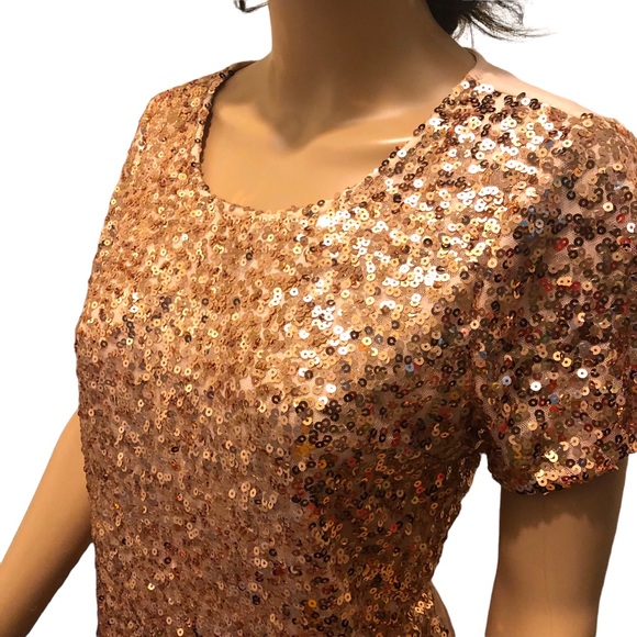 Rose gold sequin top - Picture 3 of 11
